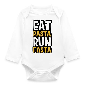 Running - Baby Bio-Langarm-Body - Weiß - Vorne