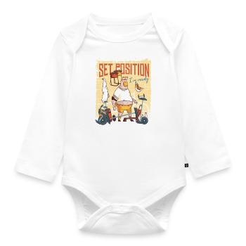 Set Position Fitness - Baby Bio-Langarm-Body - Weiß - Vorne