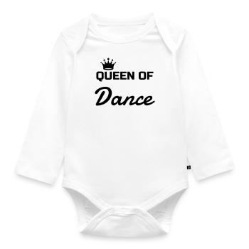 Tanz Musik Tänzer Ballett Oper - Baby Bio-Langarm-Body - Weiß - Vorne