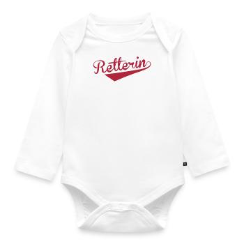 Erste Hilfe / Retter / Retterin / Arzt - Baby Bio-Langarm-Body - Weiß - Vorne
