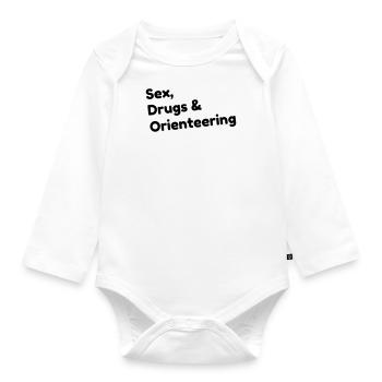 Orienteering Orientierungslauf Orientation - Organic Longsleeve Baby Bodysuit - white - Front