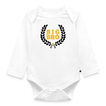 Big BRO - Big Brother - big brother - Organic Longsleeve Baby Bodysuit - white - Front