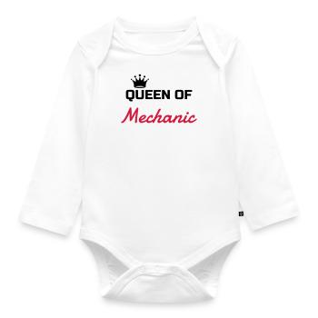 mécanique / mécanicien / mécano / garage - Body Bébé bio manches longues - blanc - Devant