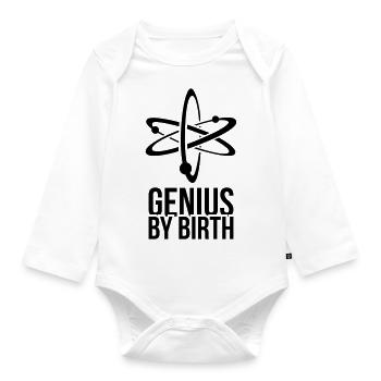 genius - Organic Longsleeve Baby Bodysuit - white - Front