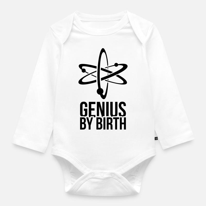 génie - Body Bébé bio manches longues - blanc