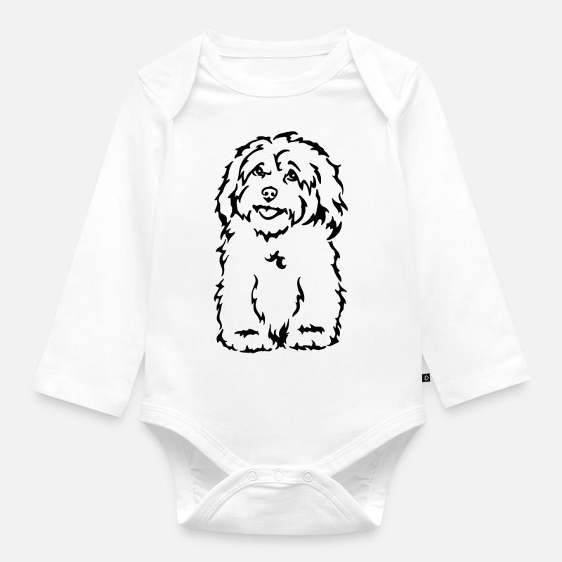 Havanese - Organic Longsleeve Baby Bodysuit - white