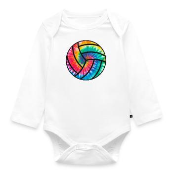 Volley Ball Gift Graphic - Organic Longsleeve Baby Bodysuit - white - Front