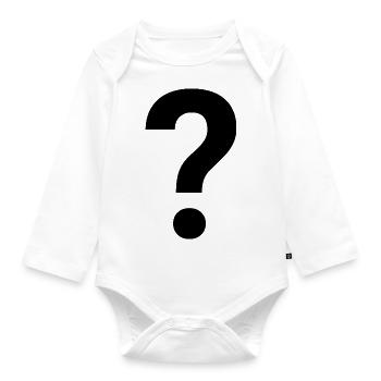 Fragezeichen - Baby Bio-Langarm-Body - Weiß - Vorne