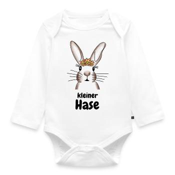 süßer kleiner Hase - Baby Bio-Langarm-Body - Weiß - Vorne
