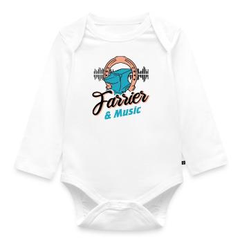 Forging Farrier Funny Saying Metalworker Horse - Organic Longsleeve Baby Bodysuit - white - Front