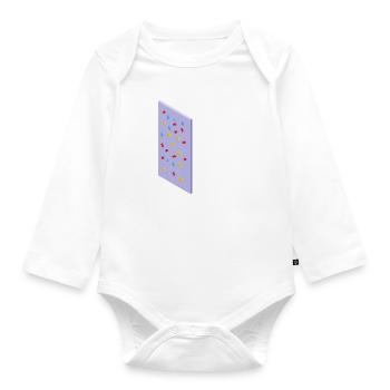 Wall Climbing Rock Climbing - Organic Longsleeve Baby Bodysuit - white - Front