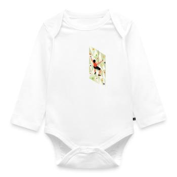 Wall Climbing Rock Climbing - Organic Longsleeve Baby Bodysuit - white - Front