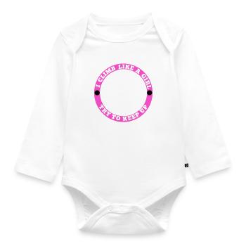 Climb Like A Girl Rock Climbing Girl - Organic Longsleeve Baby Bodysuit - white - Front