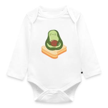Avocado Toast - Baby Bio-Langarm-Body - Weiß - Vorne