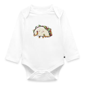 Imagine A Life Without Tacos Now Slap Yourself And - Baby Bio-Langarm-Body - Weiß - Vorne