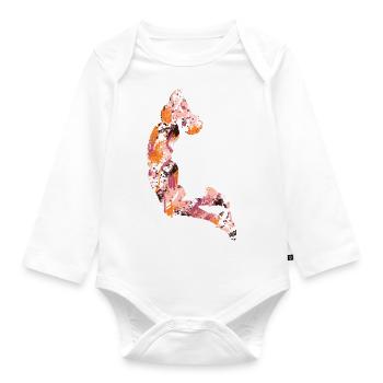 Basket-ball - Body Bébé bio manches longues - blanc - Devant