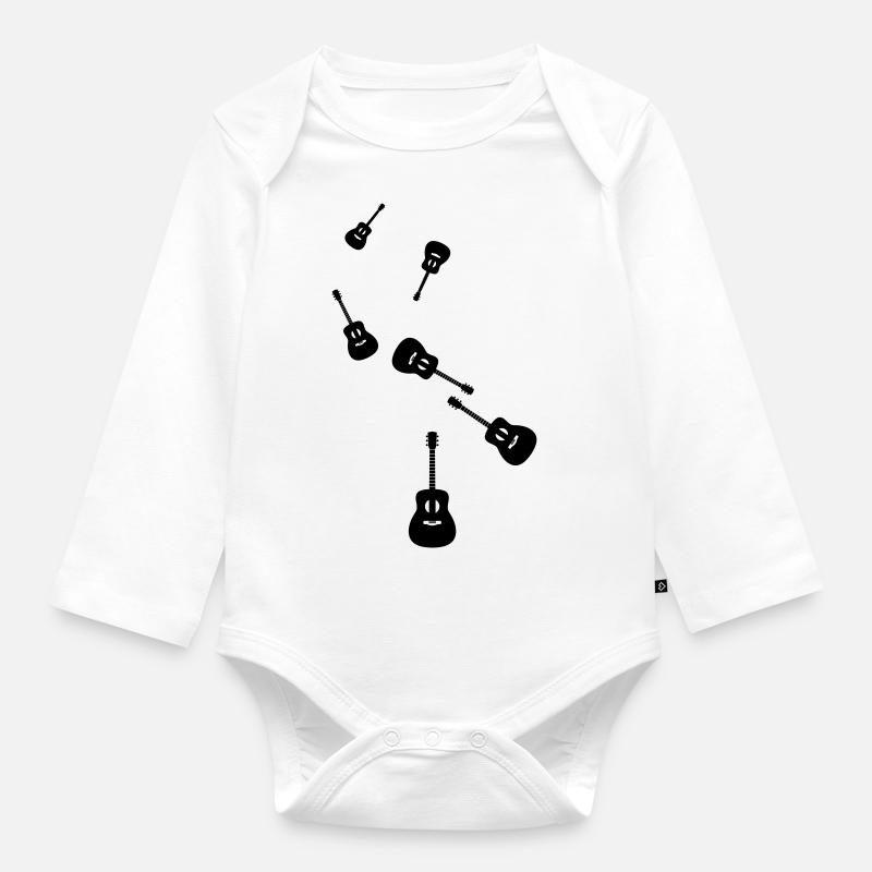 Acoustique de guitare - Body Bébé bio manches longues - blanc