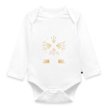 Opa Großvater - Baby Bio-Langarm-Body - Weiß - Vorne