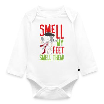 Smell My Feet Drôle de Karaté - Body Bébé bio manches longues - blanc - Devant