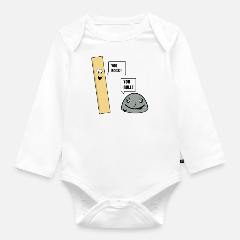 Tu assures! Vous régnez ! - Body Bébé bio manches longues - blanc