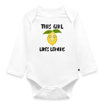 Girl Likes Citrons Limonade d'été Fruits exotiques - Body Bébé bio manches longues - blanc - Devant