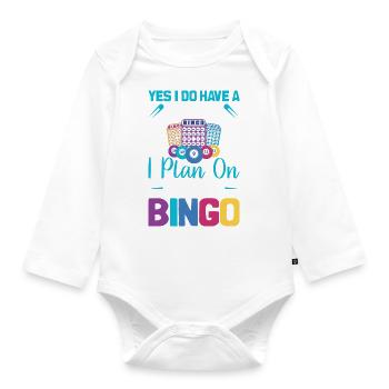 Oui, j’ai un plan de retraite que j’ai l’intention de jouer - Body Bébé bio manches longues - blanc - Devant