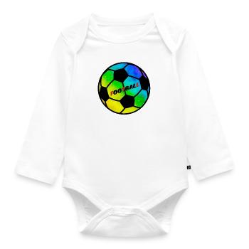Nous aimons tous le football! 2 - Body Bébé bio manches longues - blanc - Devant