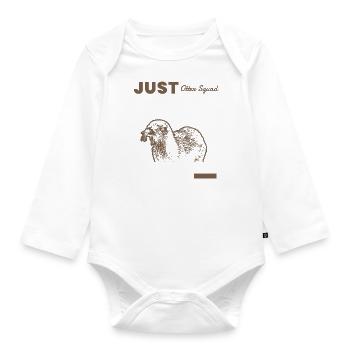 Anotter Otter Ironischer süßer Seeotter Wildtier - Baby Bio-Langarm-Body - Weiß - Vorne