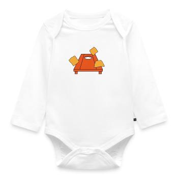 Sunshine and Cornhole Sommer-Sportsackwerfen - Baby Bio-Langarm-Body - Weiß - Vorne