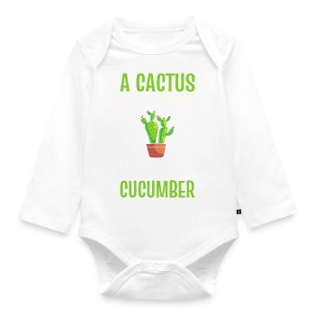 Amateurs de cactus et de cactus concombre - Body Bébé bio manches longues - blanc - Devant