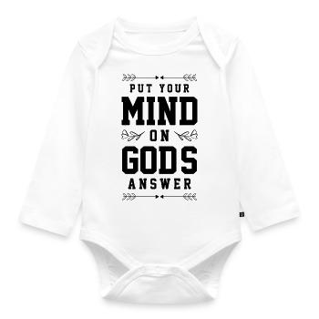 Bible Verses - Organic Longsleeve Baby Bodysuit - white - Front