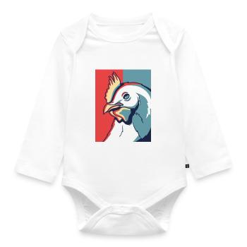 Libertarian Raise Chickens Not Taxes Ranch - Organic Longsleeve Baby Bodysuit - white - Front
