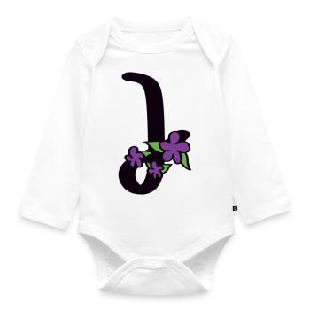 J wie jugendlich - Baby Bio-Langarm-Body - Weiß - Vorne