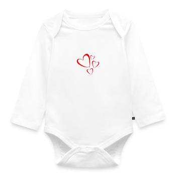 Doudou d'amour - Body Bébé bio manches longues - blanc - Devant