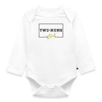 Two mums club LGBT 2 Mamas Mütter - Organic Longsleeve Baby Bodysuit - white - Front