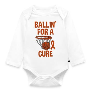 Ballin' For A Cure 4 - Body Bébé bio manches longues - blanc - Devant