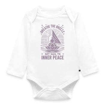 Segeln Yoga The Breeze Inner Peace - Baby Bio-Langarm-Body - Weiß - Vorne