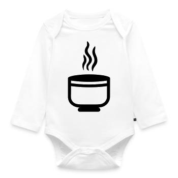 cup of coffee - Organic Longsleeve Baby Bodysuit - white - Front