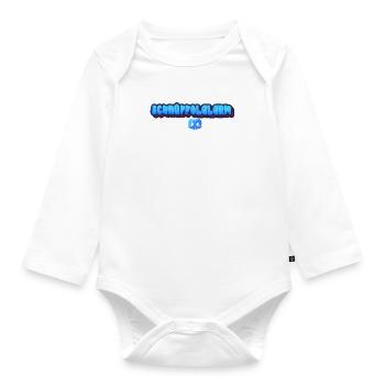 Schnüffelarlarm - Baby Bio-Langarm-Body - Weiß - Vorne