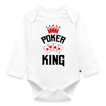 Roi du poker - Body Bébé bio manches longues - blanc - Devant