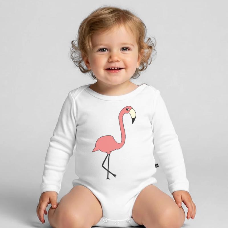 flamingo Baby Bio-Langarm-Body
