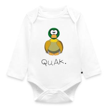 Quak - Baby Bio-Langarm-Body - Weiß - Vorne