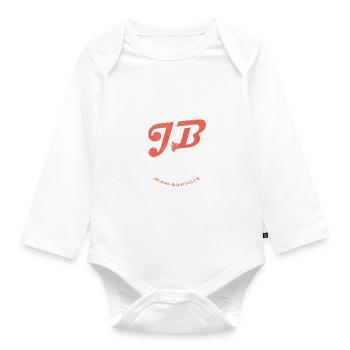 Jean-baptiste cadeau t-shirt personnalisé prénom - Body Bébé bio manches longues - blanc - Devant