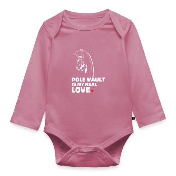 J’adore le saut à la perche - Body Bébé bio manches longues - mauve - Devant