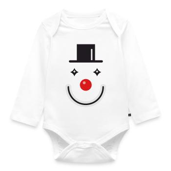Clown - Organic Longsleeve Baby Bodysuit - white - Front