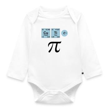 Cutie Pi, geek - Body Bébé bio manches longues - blanc - Devant
