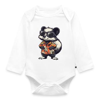 Skunk Comic Holiday - Body Bébé bio manches longues - blanc - Devant