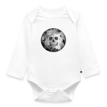 Gothic black dark GOTH - Organic Longsleeve Baby Bodysuit - white - Front