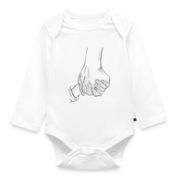 mes enfants, ma force - Body Bébé bio manches longues - blanc - Devant