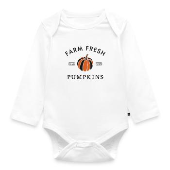 Pumpkins Kürbisse Farm Fresh Pumpkins - Baby Bio-Langarm-Body - Weiß - Vorne